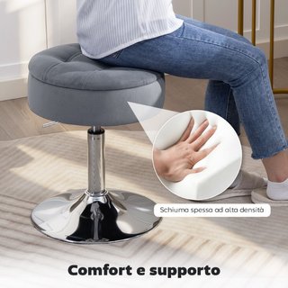 Sgabello da Bar con Altezza Regolabile e Vano Cont