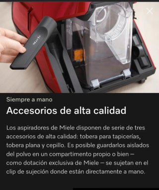 Aspirador sin bolsa Miele Blizzard CX1 Rojo Mango