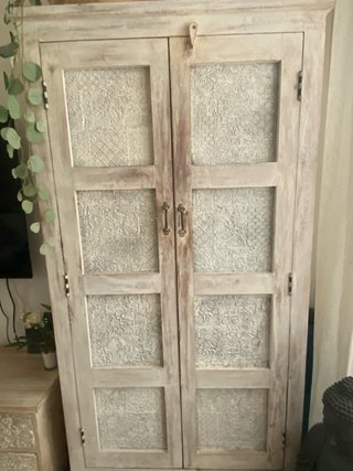 Guardaroba in mango intagliato Maison du Monde