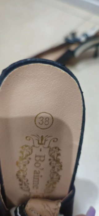 Zapatos tacón negros lazo Talla 38