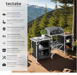 Mesa Cocina de camping plegable de metal
