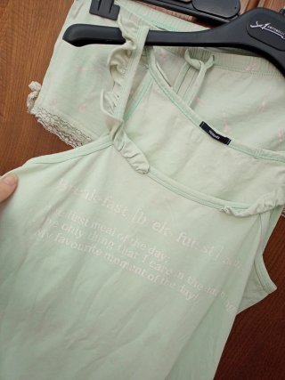 Pigiama Tezenis estivo verde acqua