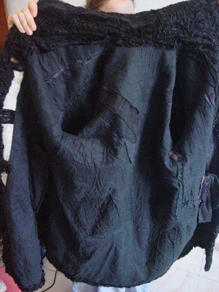 Abrigo Vintage Pelaje Astracán Negro
