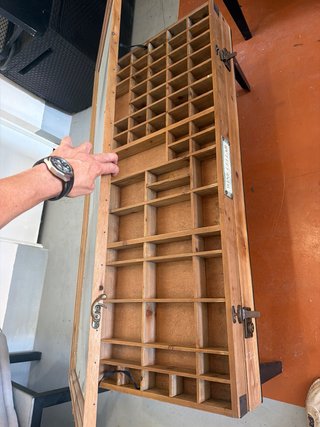 Mesa centro madera maciza con tapa cristal