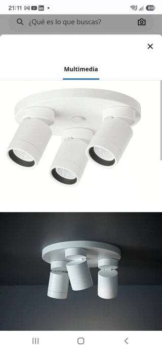 Foco Techo IKEA Nymåne Blanco