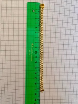 Pulsera dorada con pedrería 17 cm