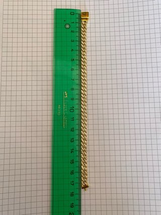 Pulsera dorada con pedrería 17 cm