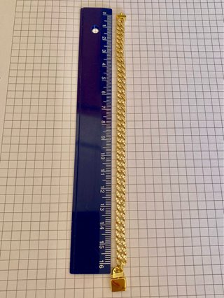 Pulsera dorada con pedrería 17 cm