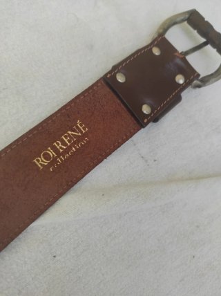 Cintura ROI RENÉ Uomo Vintage Pelle Marrone