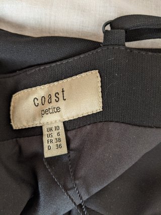 Coast Abito Nero Elegante Cerimonia Nuovo EU 38