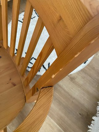 Sedia girevole in legno massello IKEA vintage (99')