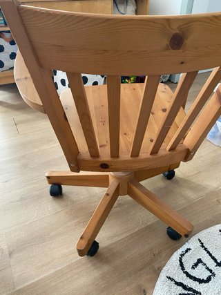 Sedia girevole in legno massello IKEA vintage (99')