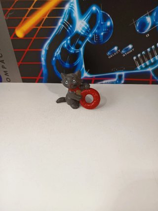Figura Gatito con Flotador Rojo