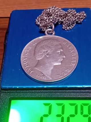 Moneda Plata y Cadena medalla con la Virgen
