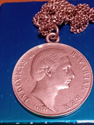 Moneda Plata y Cadena medalla con la Virgen