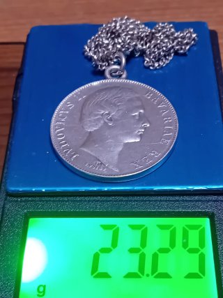 Moneda Plata y Cadena medalla con la Virgen