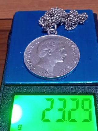 Moneda Plata y Cadena medalla con la Virgen