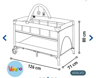 Cuna de viaje Asalvo Duo Baby Rosa