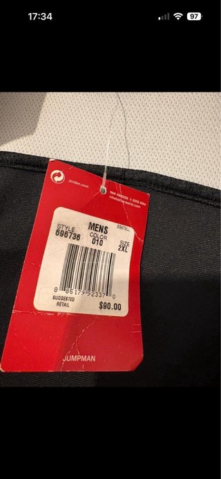 Chaqueta Jordan Negra Talla 2XL