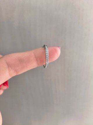 Pendientes Aro Swarovski Plata