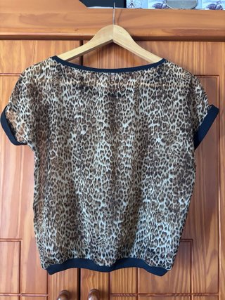 Camiseta leopardo semitransparente (talla S)