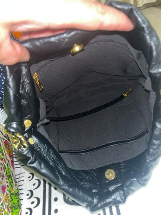 Bolso Negro  Cadena Dorada