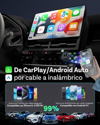 Ottocast Mini Pico 2026 CarPlay/Android Adaptador