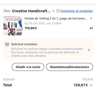 Máquina de Tufting Eléctrica Azul con regalo