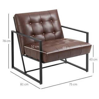 Poltrona Design Stile Industriale Imbottita e Trap