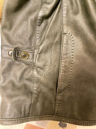 Chaqueta Piel Massimo Dutti Gris