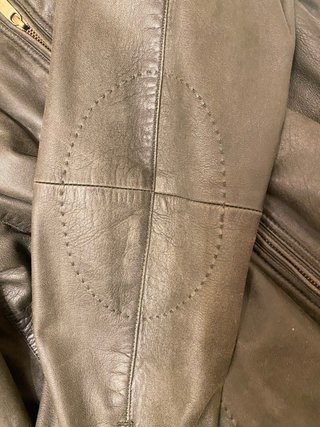 Chaqueta Piel Massimo Dutti Gris