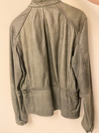 Chaqueta Piel Massimo Dutti Gris