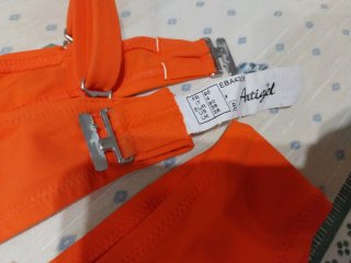 Bikini Antigel naranja-rosa T40
