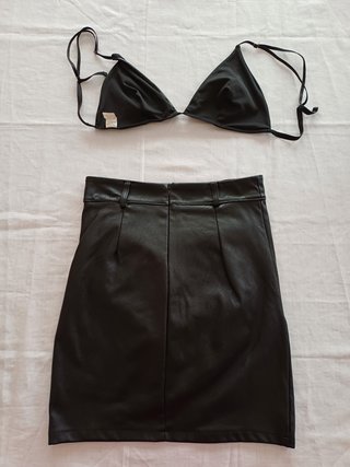 Conjunto falda y top negro