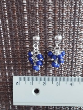Pendientes Plata Ley Piedra lapislázuli natural