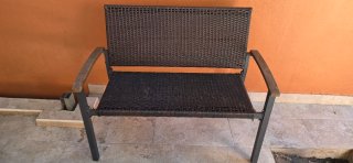 Conjunto Muebles Terraza Ratán y Cristal
