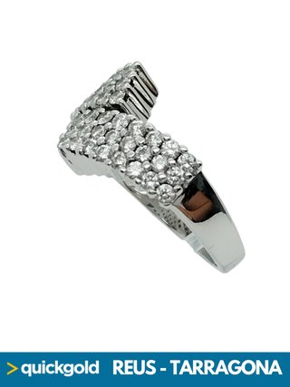 035-310 ANILLO ORO BLANCO DIAMANTES T16