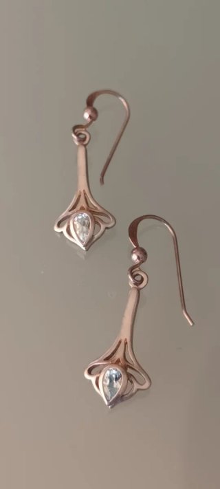 Brincos Prata Art Deco