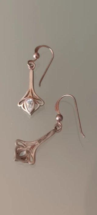 Brincos Prata Art Deco