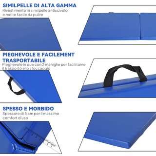 Mat plegable Gymnastic, Mat de fitness 5 cm y para