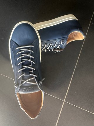 Zapatillas Mimao Azul Marino piel
