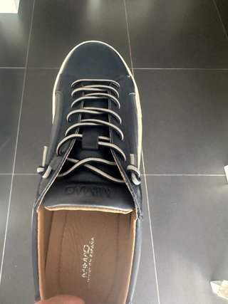 Zapatillas Mimao Azul Marino piel