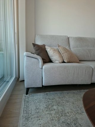 Sofá chaise longue de tela