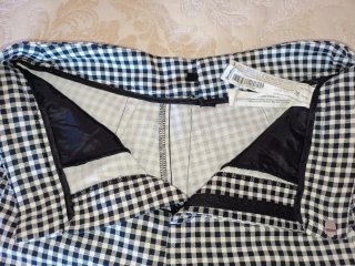 Pantalón corto cuadros blanco y negro