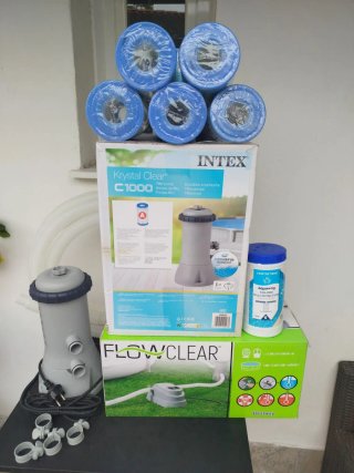Filtro y calentador piscina Intex Flowclear