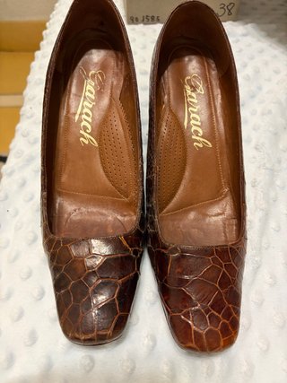 Zapatos piel cocodrilo vintage talla 38