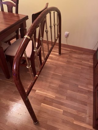 Cabecero Cama 135 Madera y Metal Dorado