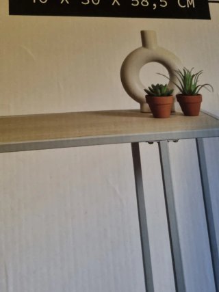 Tavolino salvaspazio beige/grigio
