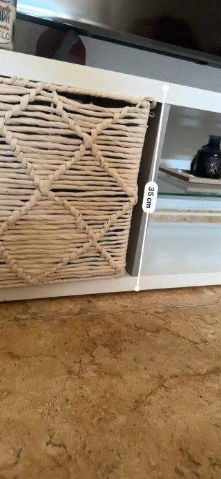 Mueble TV salón blanco y beige