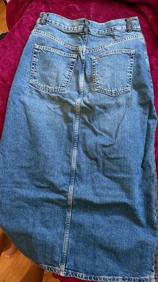 Falda midi vaquera bicolor Pull&Bear